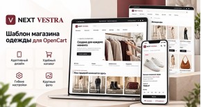 NEXT VESTRA - шаблон магазина одежды для OpenCart