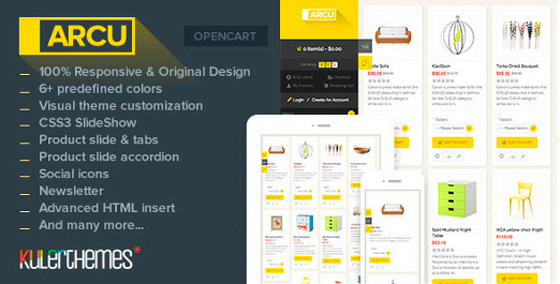 Arcu – Responsive template for OpenCart store