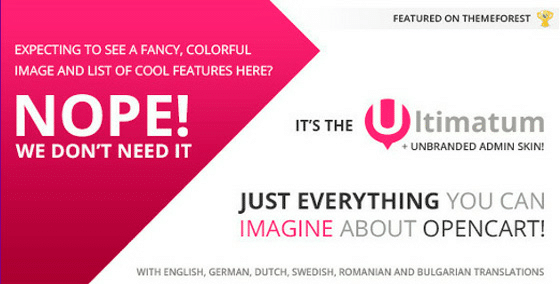 Ultimatum - Responsive OpenCart theme with blog