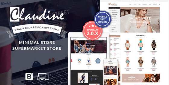 Claudine - Drag & Drop Responsive OpenCart Theme
