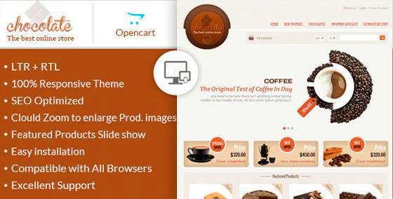 Chocolate - OpenCart Responsive Theme