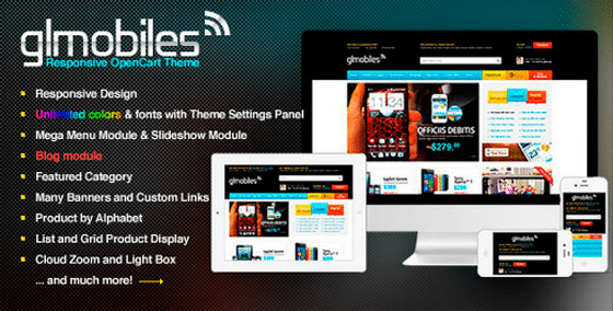 Bossthemes GLMobiles Responsive OpenCart Theme