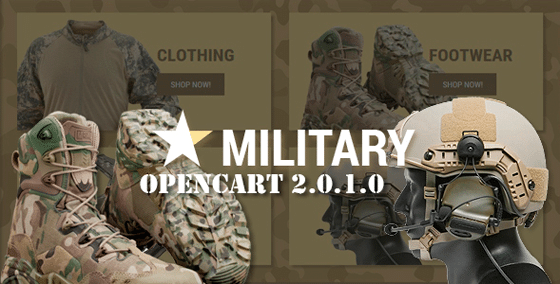 Military Store Theme OpenCart 2