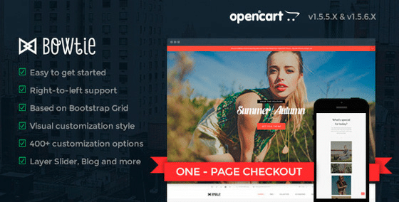 Bowtie - An enchanting boutique OpenCart theme | Fashion