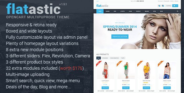 Flatastic - Premium Multipurpose OpenCart Theme