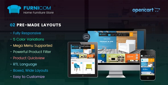 Furnicom - Responsive Multipurpose OpenCart Theme