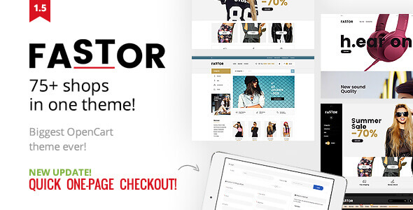 Fastor - Multipurpose Responsive Opencart Theme v. 1.5