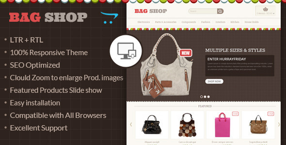 Bag Shop - OpenCart Responsive Theme