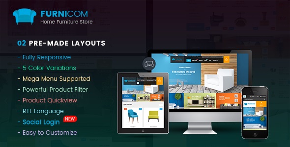Furnicom - Responsive Multipurpose OpenCart 2.3 and 2.2 Theme v1.1.6