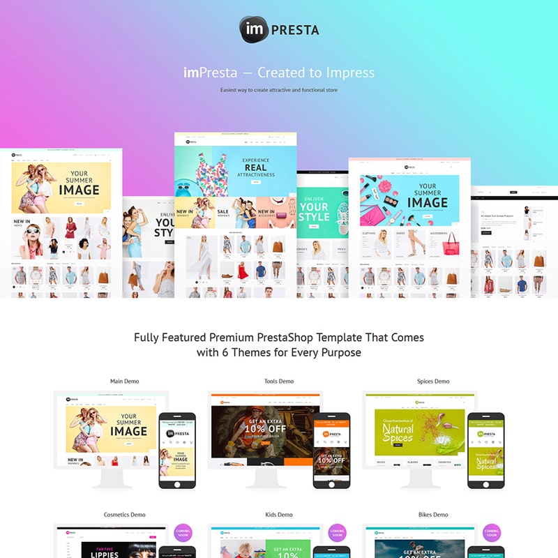 imPresta - многоцелевой PrestaShop шаблон