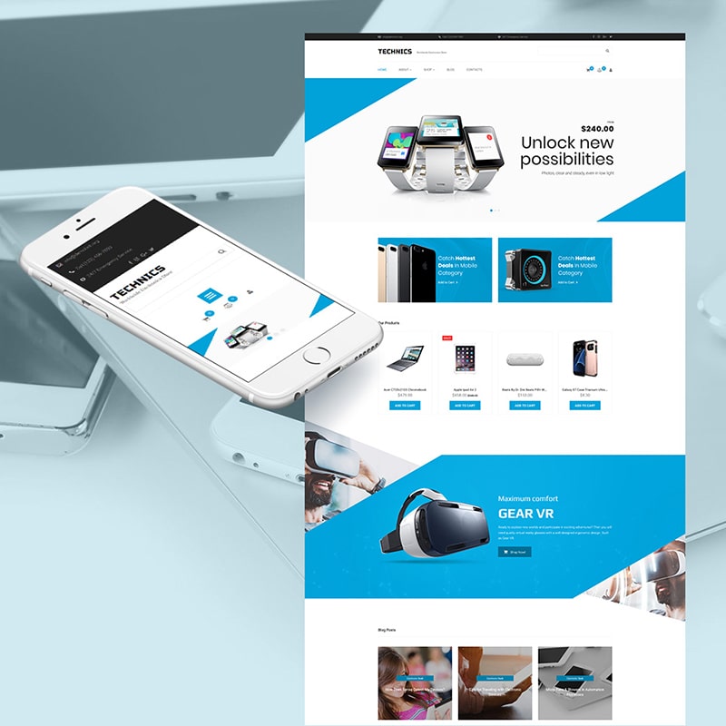 MotoCMS интернет-магазин Technics - Gadgets Store