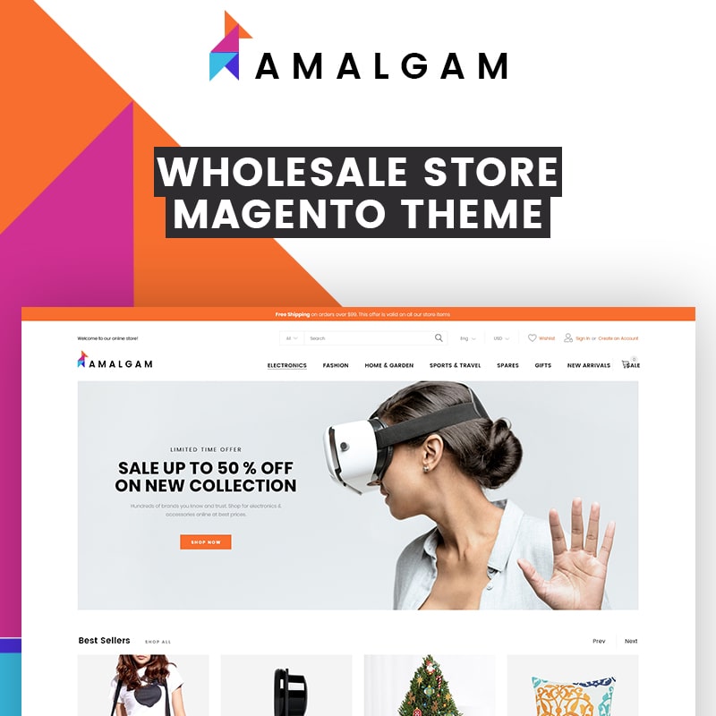 Magento тема магазин одежды №73230