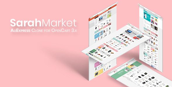 SarahMarket - Large Store OpenCart Theme - AliExpress groceries online shopping mall