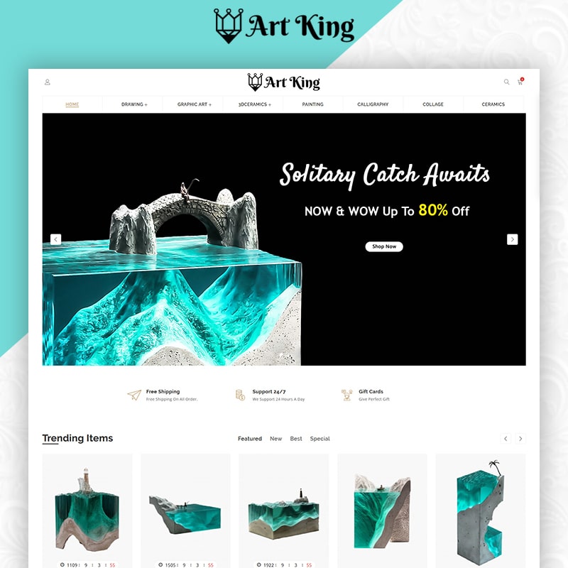 OpenCart шаблон Art King