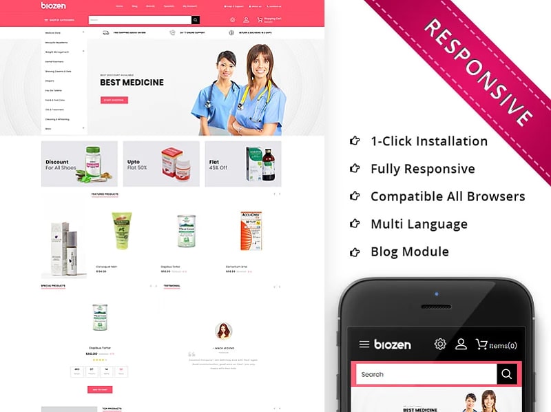 BioZen - The Medical Store Responsive