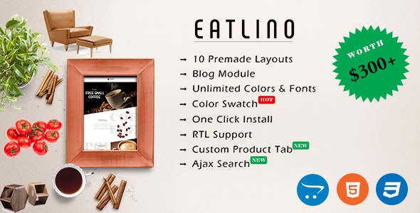 Eatlino - Advanced Multipurpose OpenCart Theme