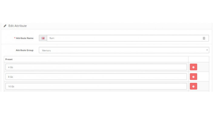 Attribute Presets | Pre defined attribute values | Opencart