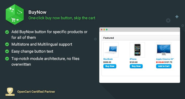 BuyNow - One-click buy now button, skip the cart