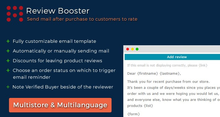 Review Booster | Order Reviews