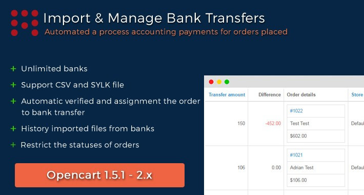 Import Bank Transfers | Manage Bank Transfers