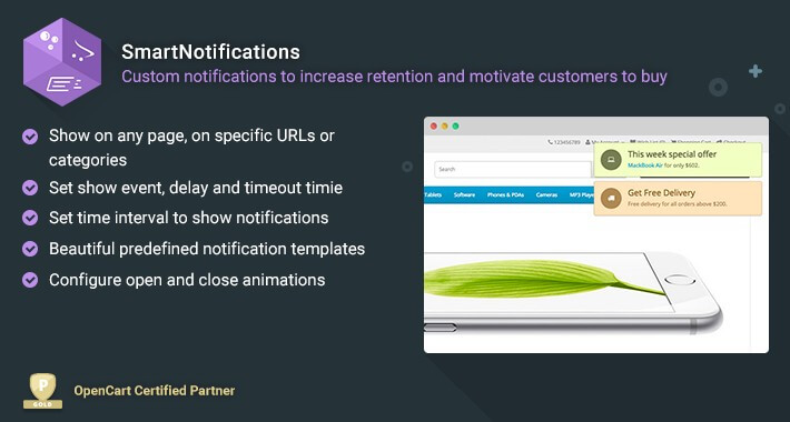SmartNotifications - Motivate customers to buy