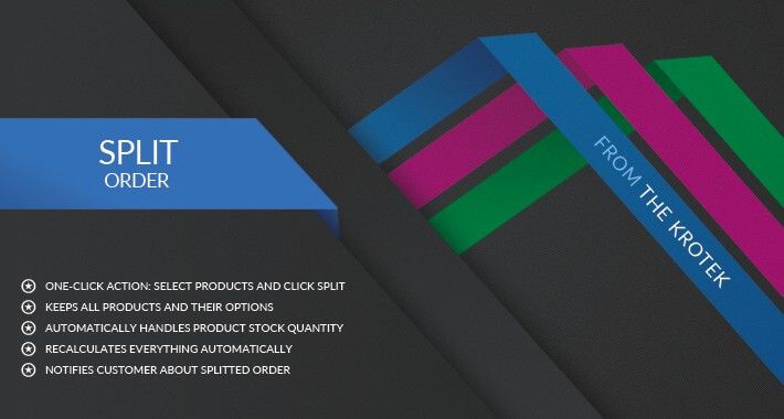 Split Order OpenCart