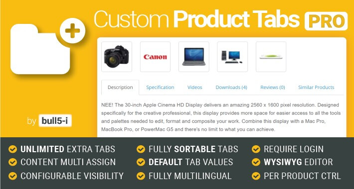 Custom Product Tabs PRO / Unlimited Tabs