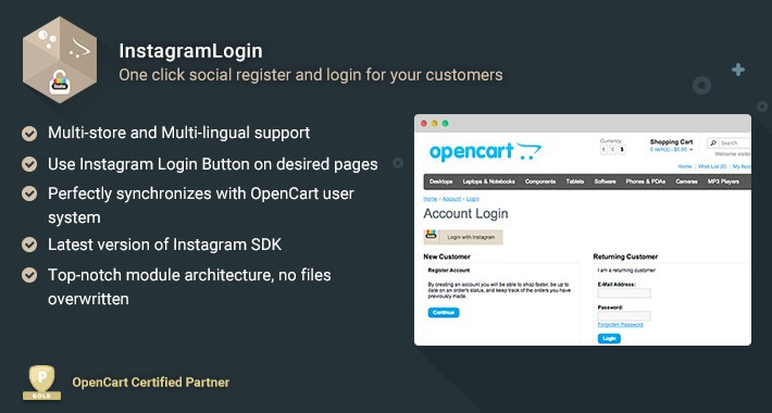 InstagramLogin - Powerful Plug-and-Play Login Button