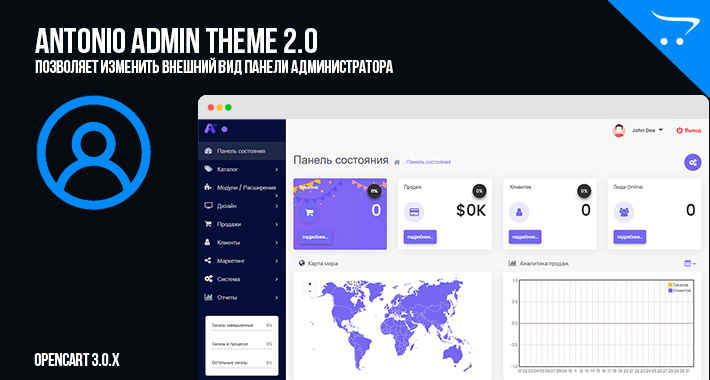 Antonio Admin Theme 2.0 | More than 100 modules in One