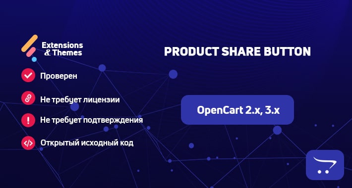 Product Share Button (кнопка “Поделиться”) для OpenCart