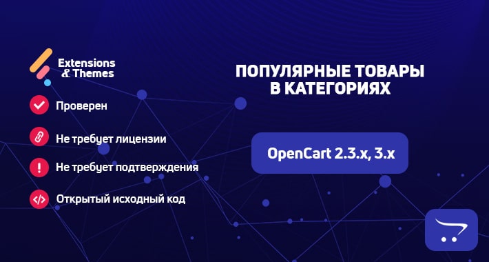 Популярные товары в категориях (SEO Top Products) для OpenCart